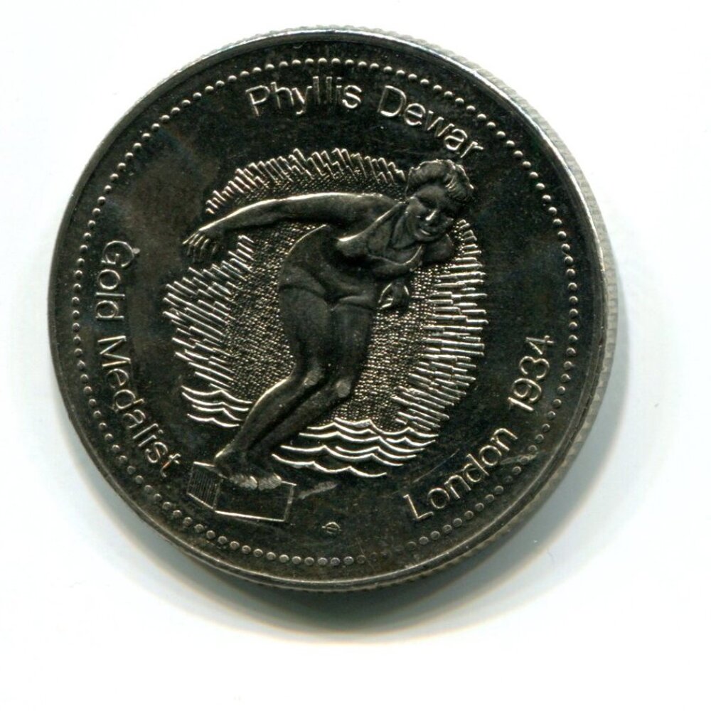 1978 Canada Edmonton Commonwealth Games Phyllis Dewar Medal (b754-1)